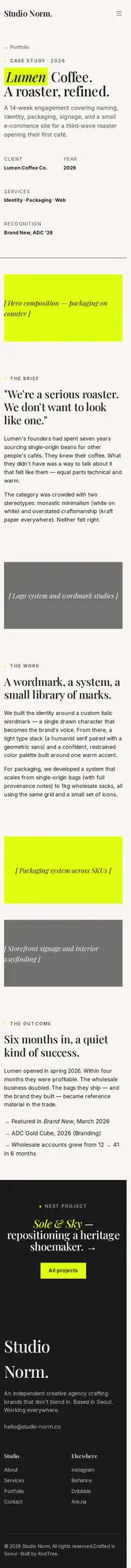 Studio Norm Case Study 모바일