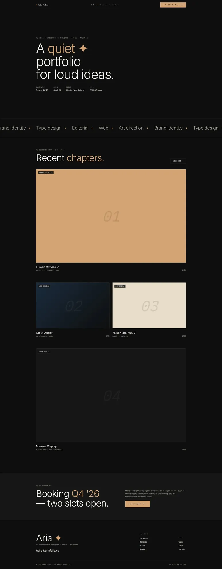 Aria Folio 메인 PC