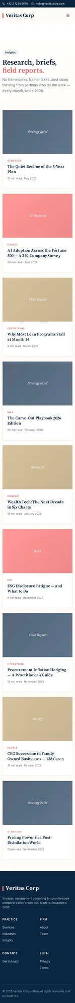 Veritas Corp Insights 모바일