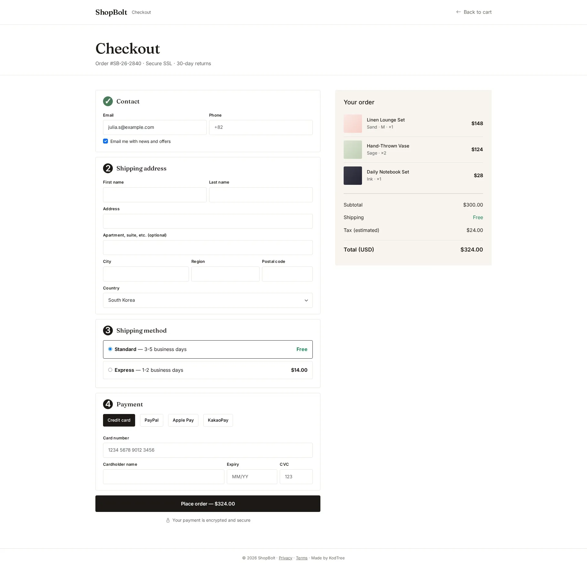 ShopBolt Checkout PC