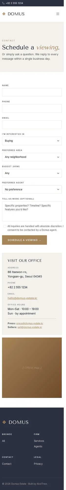 Domus Contact 모바일