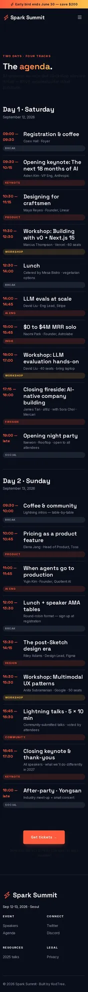 Spark Agenda 모바일