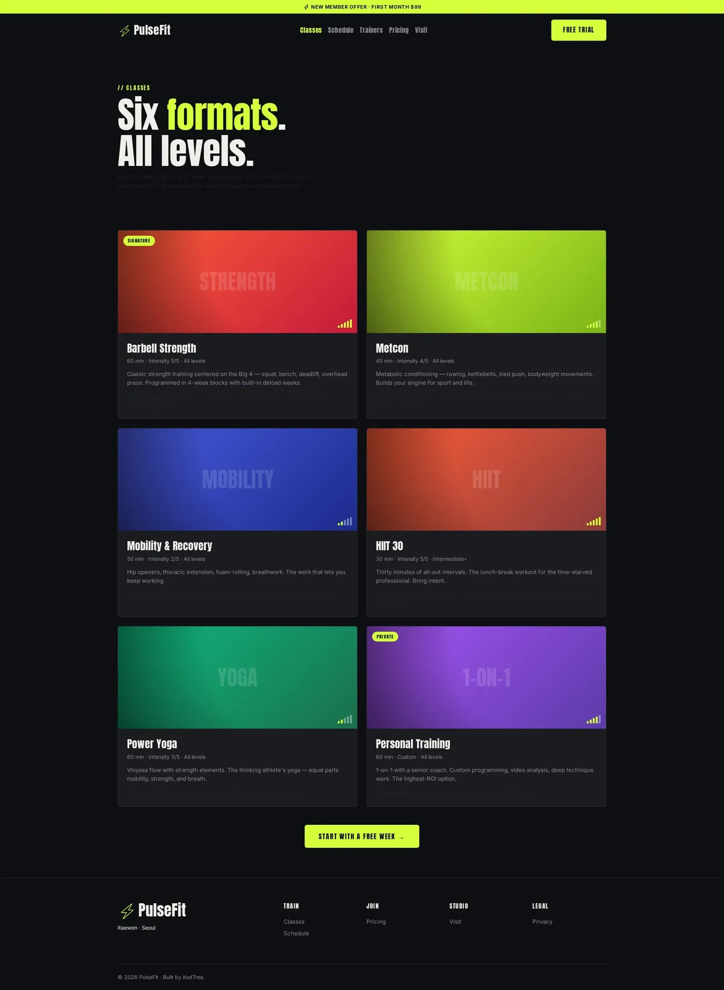 PulseFit Classes PC