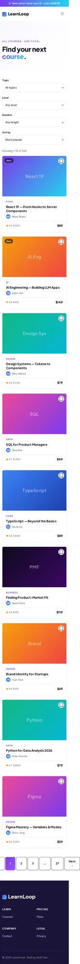 LearnLoop Courses 모바일